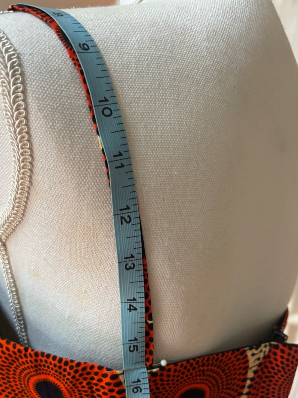 Grass-Fields Strap Top Geometric Print Back Zip Boho Size 12 - Picture 6 of 8